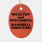 Handbell Director Wealthy & Successful Ceramic Orn Keramisch Ornament (Achterkant)