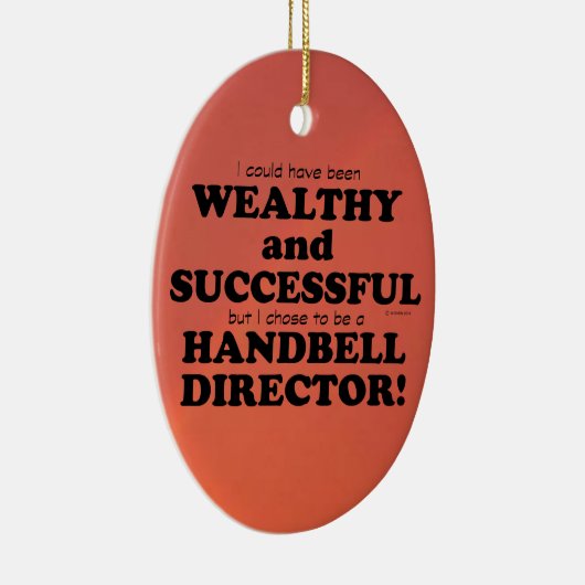 Handbell Director Wealthy & Successful Ceramic Orn Keramisch Ornament (Rechts)