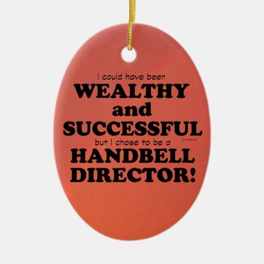 Handbell Director Wealthy & Successful Ceramic Orn Keramisch Ornament (Voorkant)