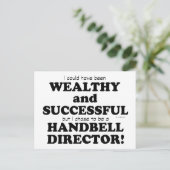Handbell Director Wealthy & Succesvol Briefkaart (Staand voorkant)