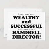 Handbell Director Wealthy & Succesvol Briefkaart (Voorkant / Achterkant)