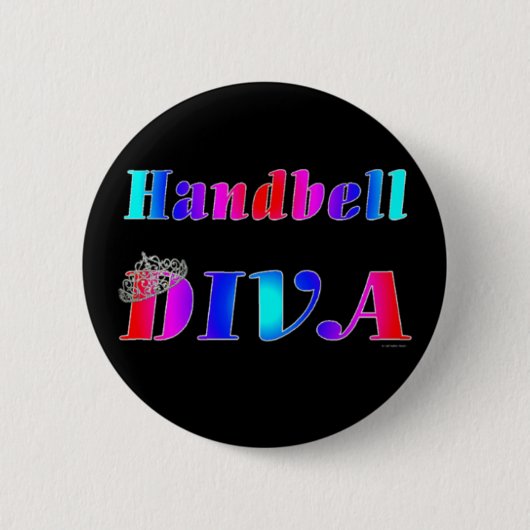 Handbell Diva Ronde Button 5,7 Cm (Voorkant)
