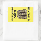 Handbell King of Instruments Rectangular Sticker (Tas)