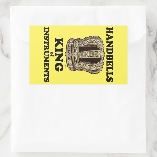 Handbell King of Instruments Rectangular Sticker (Tas)