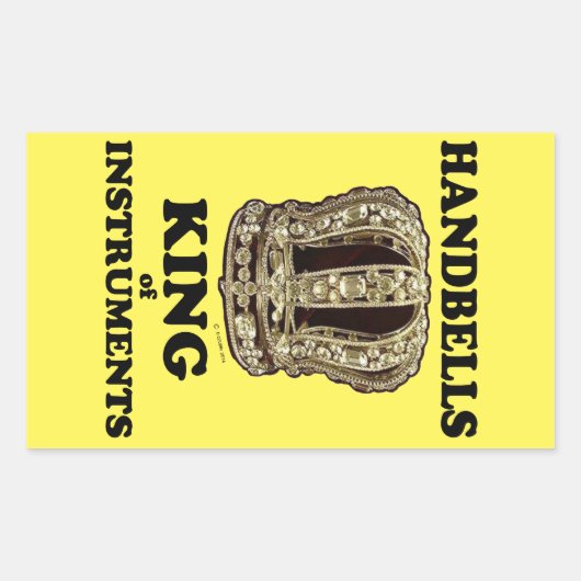 Handbell King of Instruments Rectangular Sticker (Voorkant)