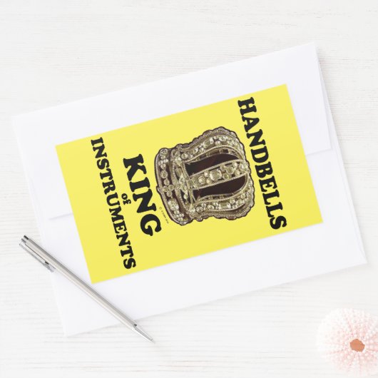 Handbell King of Instruments Rectangular Sticker (Envelop)