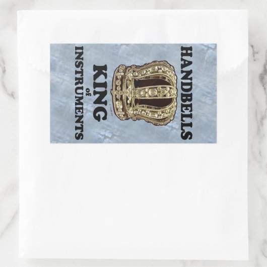 Handbell King of Instruments Rectangular Sticker (Tas)