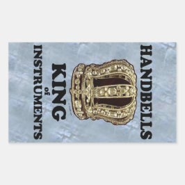 Handbell King of Instruments Rectangular Sticker