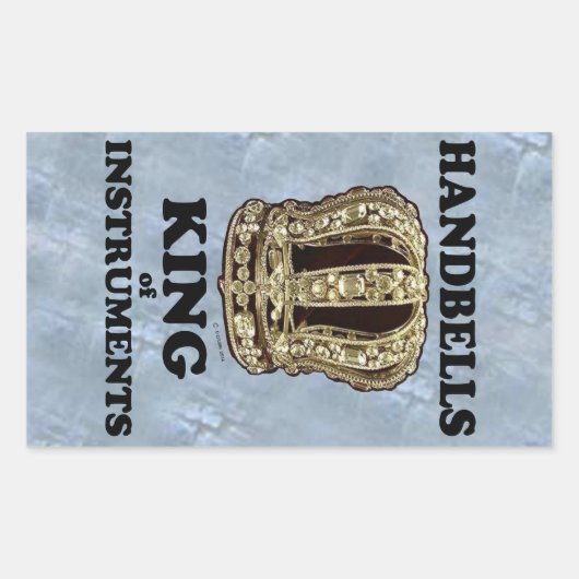 Handbell King of Instruments Rectangular Sticker (Voorkant)