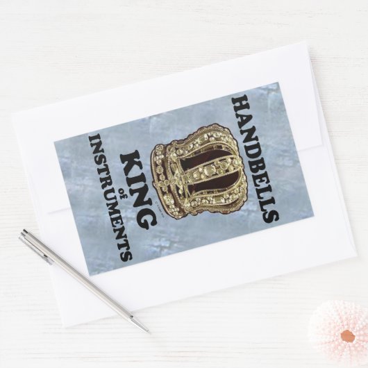 Handbell King of Instruments Rectangular Sticker (Envelop)