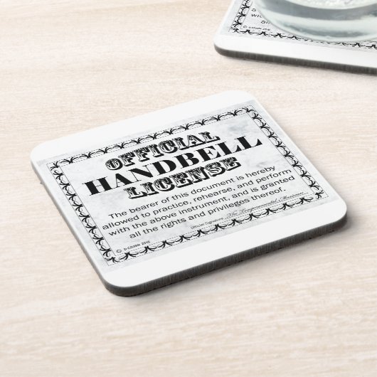 Handbell-licentie Drankjes Onderzetter (Linkerzijde)