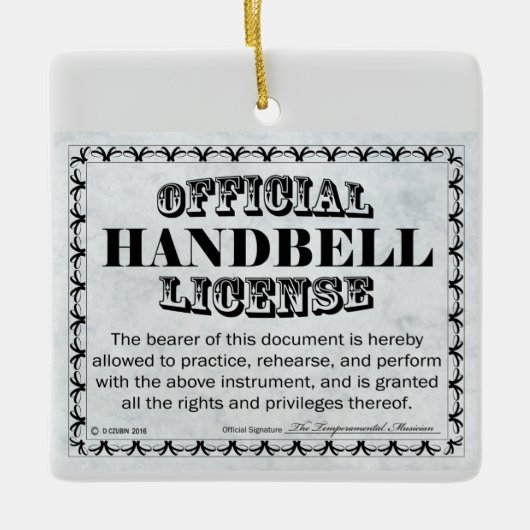 Handbell-licentie Keramisch Ornament (Voorkant)