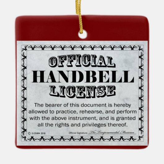 Handbell-licentie Keramisch Ornament (Voorkant)