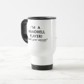 Handbell Player Pardon Travel Mug Reisbeker (Voorkant links)
