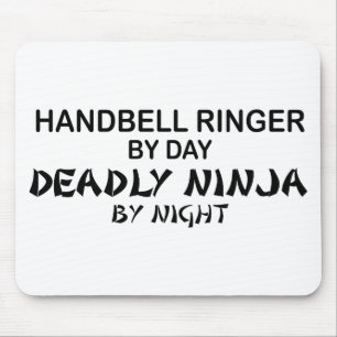 Handbell Ringer Deadly Ninja bij nacht Muismat