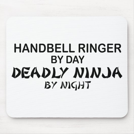 Handbell Ringer Deadly Ninja bij nacht Muismat (Voorkant)