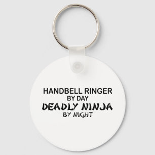 Handbell Ringer Deadly Ninja bij nacht Sleutelhanger