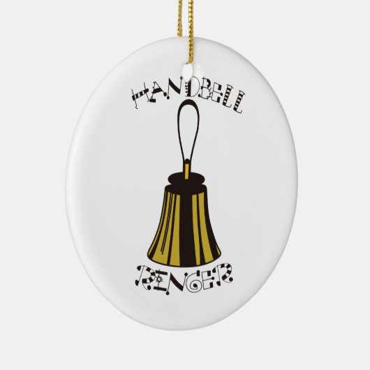 Handbell Ringer Keramisch Ornament (Rechts)