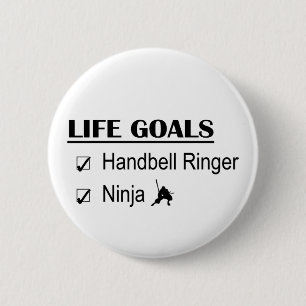 Handbell Ringer Ninja Life Goals Ronde Button 5,7 Cm
