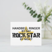 Handbell RInger Rock Star by Night Briefkaart (Staand voorkant)