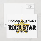 Handbell RInger Rock Star by Night Briefkaart (Voorkant / Achterkant)