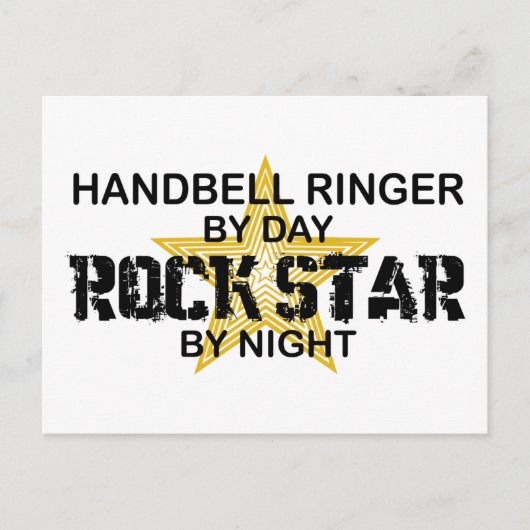 Handbell RInger Rock Star by Night Briefkaart (Voorkant)