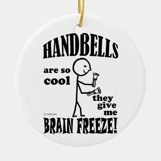 Handbellen, Brain Freeze Keramisch Ornament (Voorkant)