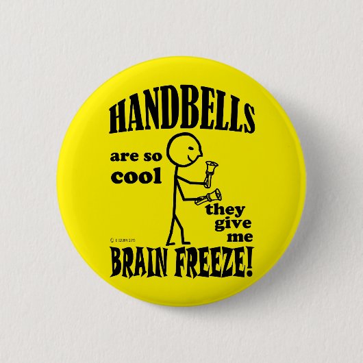 Handbellen, Brain Freeze Ronde Button 5,7 Cm (Voorkant)