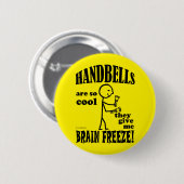 Handbellen, Brain Freeze Ronde Button 5,7 Cm (Voorkant /achterkant)