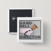 Handbells Director Vierkante Button 5,1 Cm (Voorkant /achterkant)