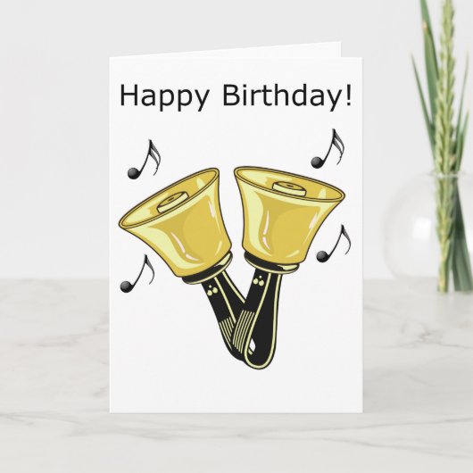 Handbells - Happy Birthday Kaart (Voorkant)