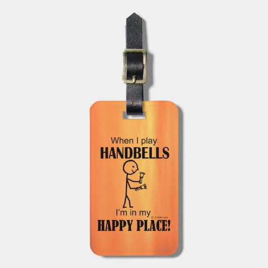 Handbells Happy Place Bagagelabel (Voorkant verticaal)