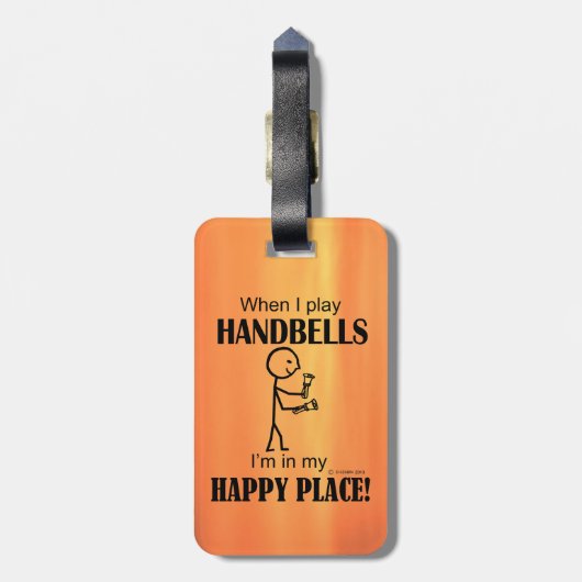 Handbells Happy Place Bagagelabel (Achterkant verticaal)