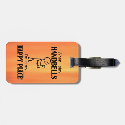 Handbells Happy Place Bagagelabel (Achterkant horizontaal)