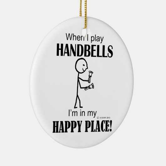 Handbells Happy Place Keramisch Ornament (Rechts)