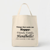 Handbells maken me gelukkig tote bag (Voorkant)