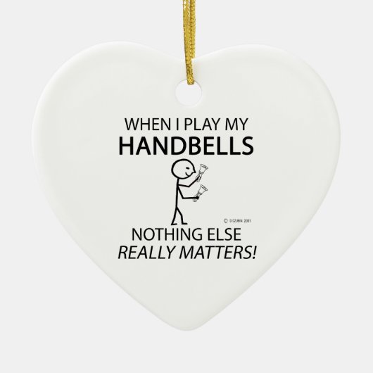 Handbells niets anders keramisch ornament (Voorkant)