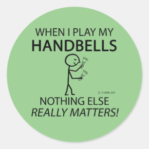 Handbells niets anders telt klassieke ronde tik ronde sticker