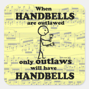 Handbells Verboden Square Sticker