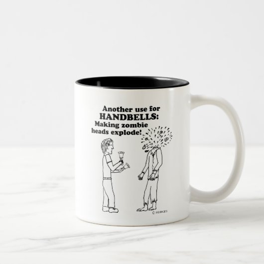 Handbells Zombie Explode Two-Tone Coffee Mok (Rechts)
