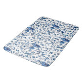 Handbeschilderd blauw en wit Chinoiserie Floral St Badmat (Gekanteld)