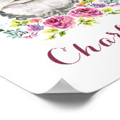 Handbeschilderd Egel Aangepaste floraal Poster (Hoek)