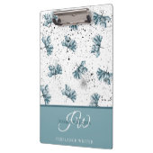 Handbeschilderd gepersonaliseerd blauw klembord (Links)