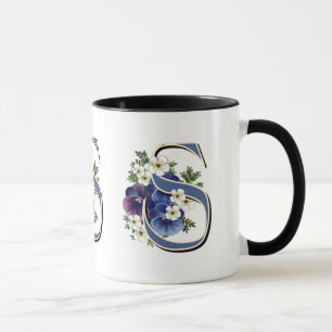 Handbeschilderd Initiaal monogram - S Mok