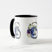 Handbeschilderd Initiaal monogram - S Mok (Voorkant links)