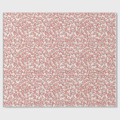 Handbeschilderd kerstkantoor Berries Red White Cadeaupapier (Vlak)