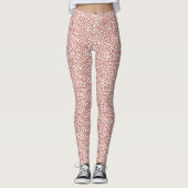 Handbeschilderd kerstkantoor Berries Red White Leggings (Voorkant)