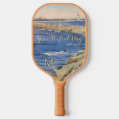 Handbeschilderd monogrambericht van Nautical Light Pickleball Paddle (Voorkant)