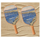 Handbeschilderd monogrambericht van Nautical Light Pickleball Paddle