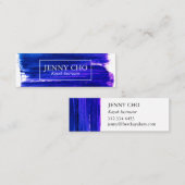 handbeschilderd Paarse verfband Mini Visitekaartje (Voorkant / Achterkant)